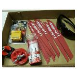 Saw Blades, Master Lock, Gripper, Sunglasses AND