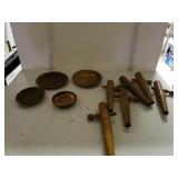 Antique Wine/Whiskey Plugs And Brass Plates