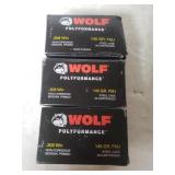 (3) Boxes Wolf Polyformance .308 Win Ammo - New