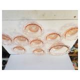 Pink Depression Glass Lace Bowls