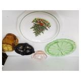 Plates, Amber Small Pitcher & More