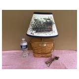 1995 Longaberger Dresden Basket Lamp With Shade