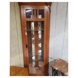Corner Lighted Curio Cabinet