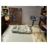 Metal Welcome Sign,  Decorative Glass, Tablecloth