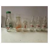 Vintage Milk And  Eggnog Bottles, And Vintage