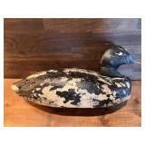 Vintage Wooden Black Duck Decoy