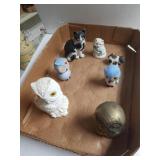 Owl & Cat Figures