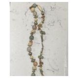 Vintage Gemstone & Carved Ivory Necklace
