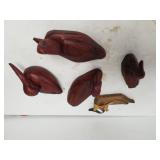 Wooden Fowl Figures