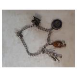 Ladies Silver Charm Bracelet - All Marked