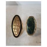 (2) Large Ladies Fashion Rings