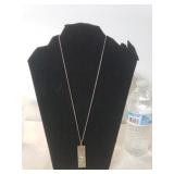 Ladies Silver Necklace W/Pendant- Both Marked 925