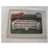 1980 Topps Oriole Baseball Team Card