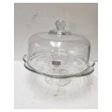 Anchor Hocking Savannah Clear Glass Cake Plate