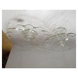 Indiana Glass Cake Plate & Footed Cake  Plate