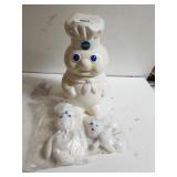 Pillsbury Doughboy Container With Toy Doughboys