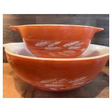 Vintage Pyrex Cinderella Mixing Bowls Wheat