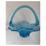 Cobalt Blue Coin Dot Pattern Bridal Basket