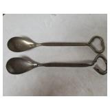 (2) Bottle Opener Spoons - Advertising Pieces