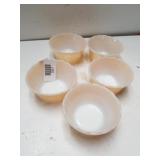 Fire King Peach Lustre Custard Bowls