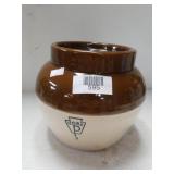 York P3 Glossy Brown Beige Two Tone Bean Pot