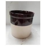 Vintage Brown & White Crock