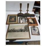 Assorted Photos,  Candlestick, Sign