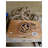 Master Mason Wood Plaque Wine Bottle Holder And