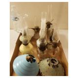 Assortment Of Small Vintage Oil Lamps