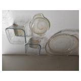 Fire King Pie Plate & Small Glass Dishes,  Top