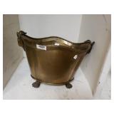 Brass Like Ash Bucket. One Foot Needs Repair