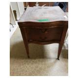 Vintage End Table And DVD Movies