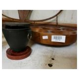Small Decorative Cast Iron Pot And Nut Bowl