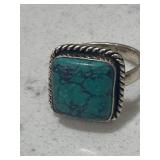 Sterling Turquoise Southwestern Gemstone Ring