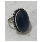 Sterling Black Onyx Gemstone Ring