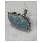 Sterling Dominican Larimar Gemstone Ring