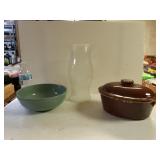 HP Company Stoneware Dutch Oven , Lamp Globe And