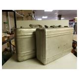 2 Metal Suitcases