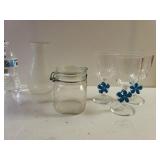 Plastic Stemware, Canister And Lamp Globe