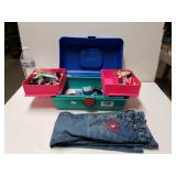 Storage Case With Contents To Include Barbie