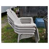 5 Plastic Patio Chairs