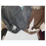 Brown & Gray Lined Hooded Jackets Sz 2XL, L
