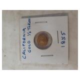 1855 California Gold 1/2 Token - Replica