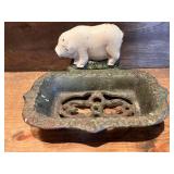 Vintage Pig Cast Iron Soap Holder