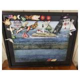Metal Nautical Painting With Magnets. Signed By