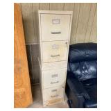 Lot of 2 Drawer File Cabinets with Key