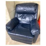 Blue Leather Recliner
