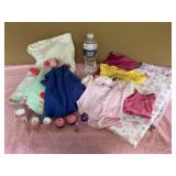 Baby Doll Colthes, blankets, and miscellaneous