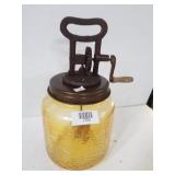 Vintage Glass Butter Churn