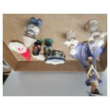 Cast Iron Amish Figures,  Lady Bell & Other Items